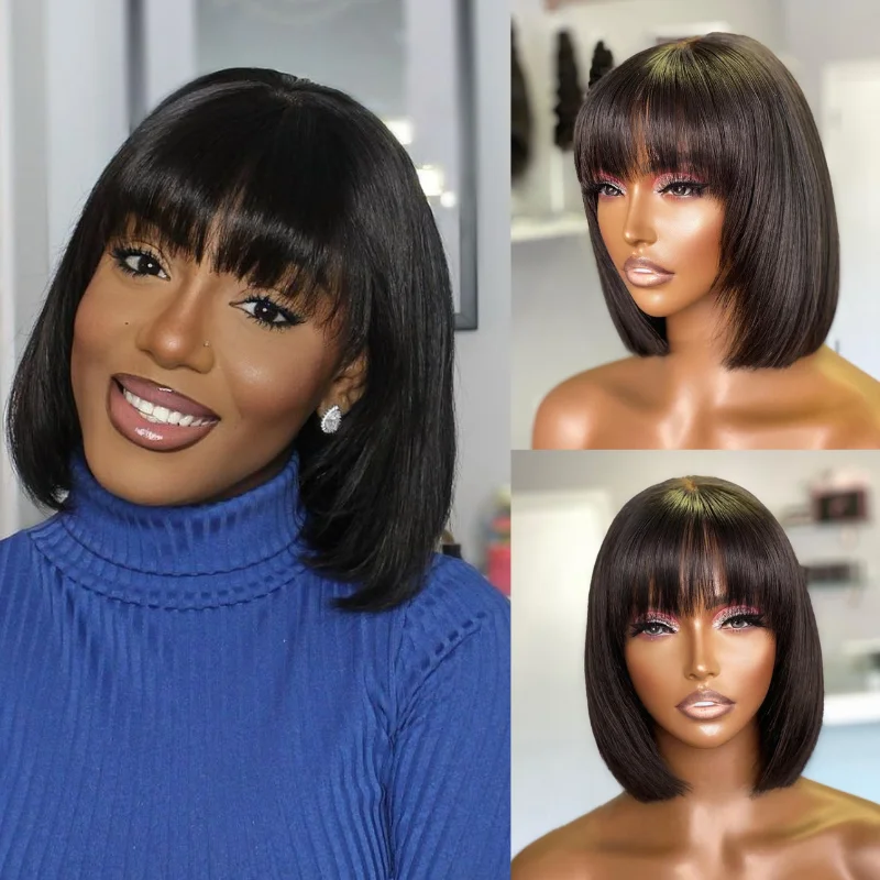 Bob Wigs in Red Hues Ashimary Double Drawn Pull Go 3x1 Wig True Scalp Lace Glueless Bob Wig With Bangs Bob Wigs in Red Hues Ashimary Double Drawn Pull Go 3x1 Wig True Scalp Lace Glueless Bob Wig With Bangs
