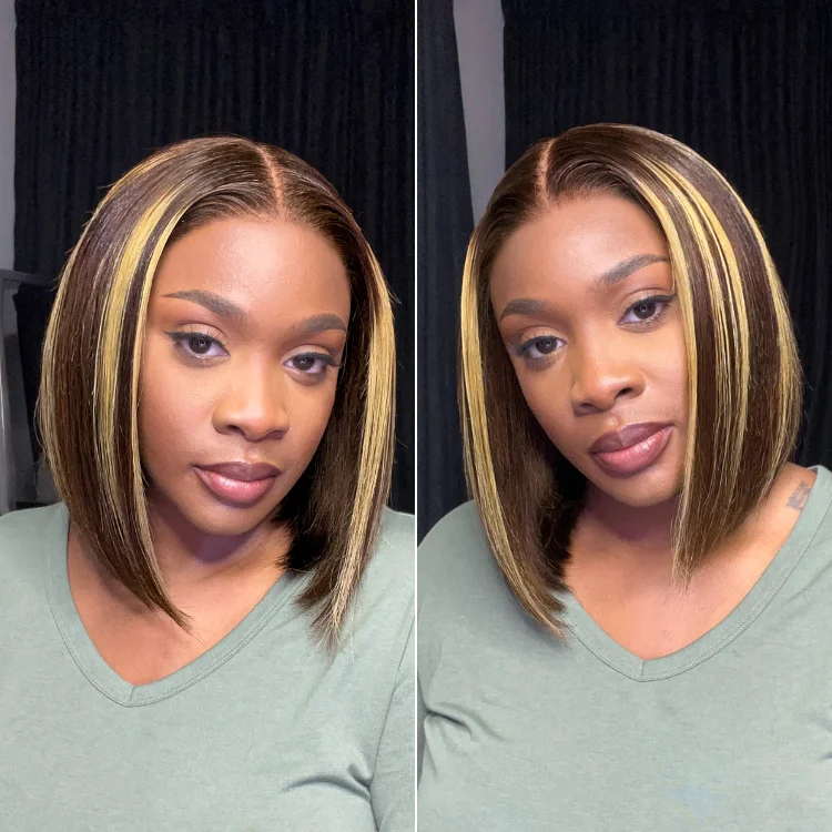 Human Hair Bob Wigs for a Natural Look Luvme Hair PartingMax Glueless Wig Honey Blonde Highlight Silky Blunt Cut 7x6 Closure HD Lace Bob Wig Human Hair Bob Wigs for a Natural Look Luvme Hair PartingMax Glueless Wig Honey Blonde Highlight Silky Blunt Cut 7x6 Closure HD Lace Bob Wig