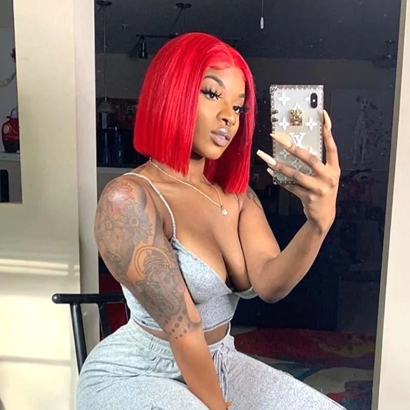 Long Bob Wigs (Lob) for Round Faces Red Lace Front Bob Wig Human Hair Middle Part for Sale Surprisehair Long Bob Wigs (Lob) for Round Faces Red Lace Front Bob Wig Human Hair Middle Part for Sale Surprisehair