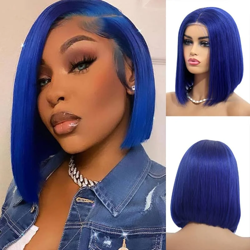 Bob Wigs for Petite Women Colorful Short Bob Transparent Lace Wig Straight Brazilian Human Hair Bob Wigs for Petite Women Colorful Short Bob Transparent Lace Wig Straight Brazilian Human Hair