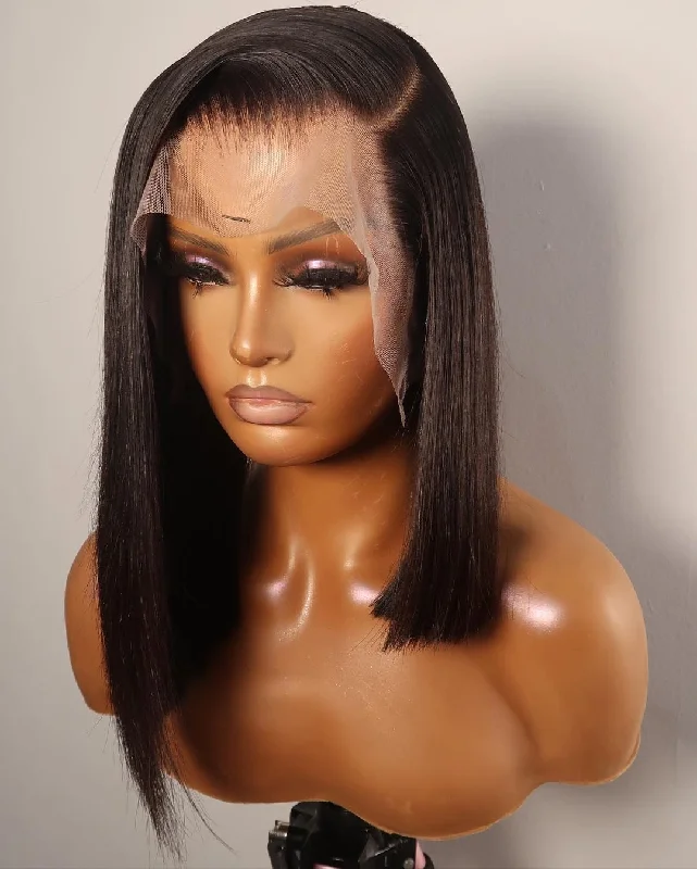 Human Hair Bob Wigs for a Natural Look​ Full Lace Front BoB 14 inch Wigs