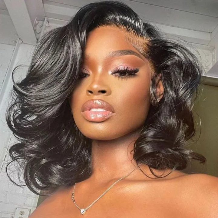 Bob Wigs with Pre - Plucked Hairlines for a Natural Look Loose Wavy 13x5 Pre-everything Short Bob Wig Pre-cut Lace Human Hair Bob Wigs with Pre - Plucked Hairlines for a Natural Look Loose Wavy 13x5 Pre-everything Short Bob Wig Pre-cut Lace Human Hair