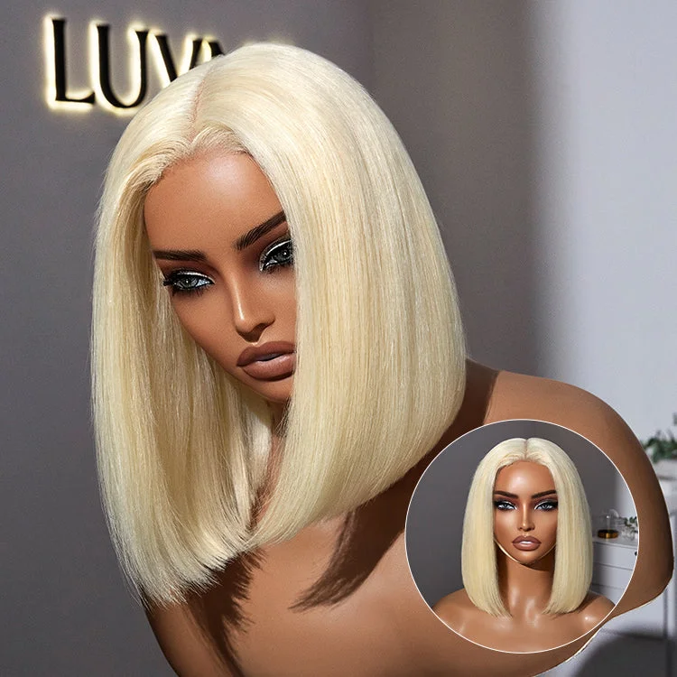Ombre Bob Wigs for a Gradient Effect Easily Redyed 613 Blonde Blunt Cut Bob Wig Glueless Deep Middle Part 2x6 HD Lace Wig Pre-Cut Lace Ombre Bob Wigs for a Gradient Effect Easily Redyed 613 Blonde Blunt Cut Bob Wig Glueless Deep Middle Part 2x6 HD Lace Wig Pre-Cut Lace