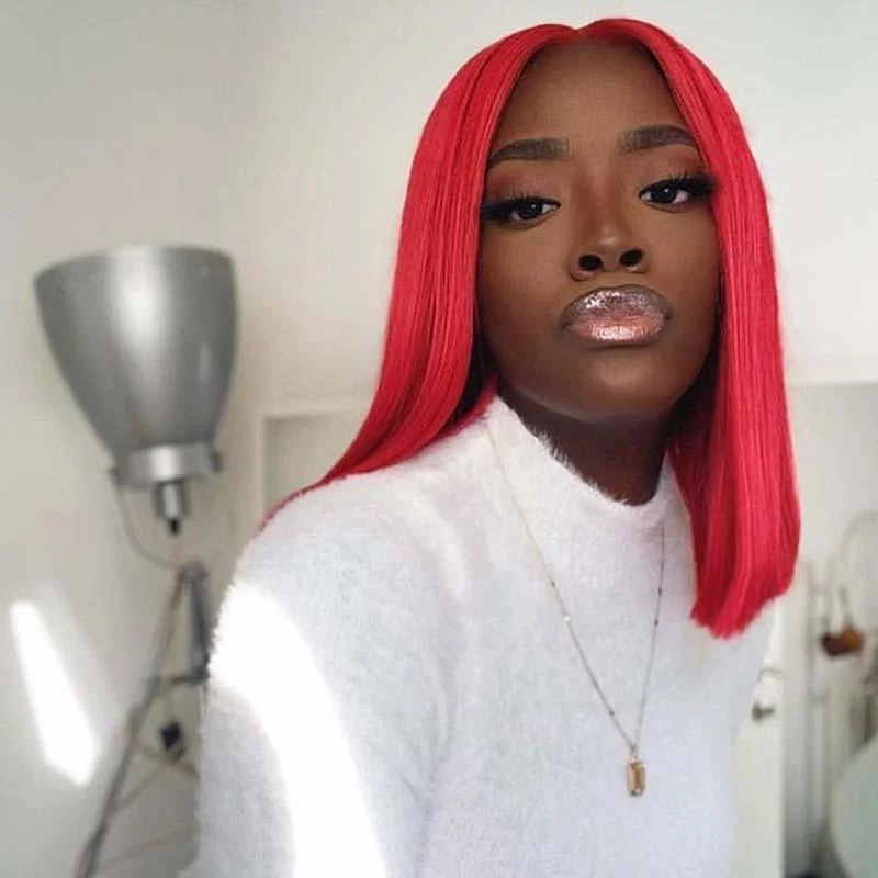 Bob Wigs in Black Colors Pink bob wig lace frontal Human Hair for African American Surprisehair Bob Wigs in Black Colors Pink bob wig lace frontal Human Hair for African American Surprisehair