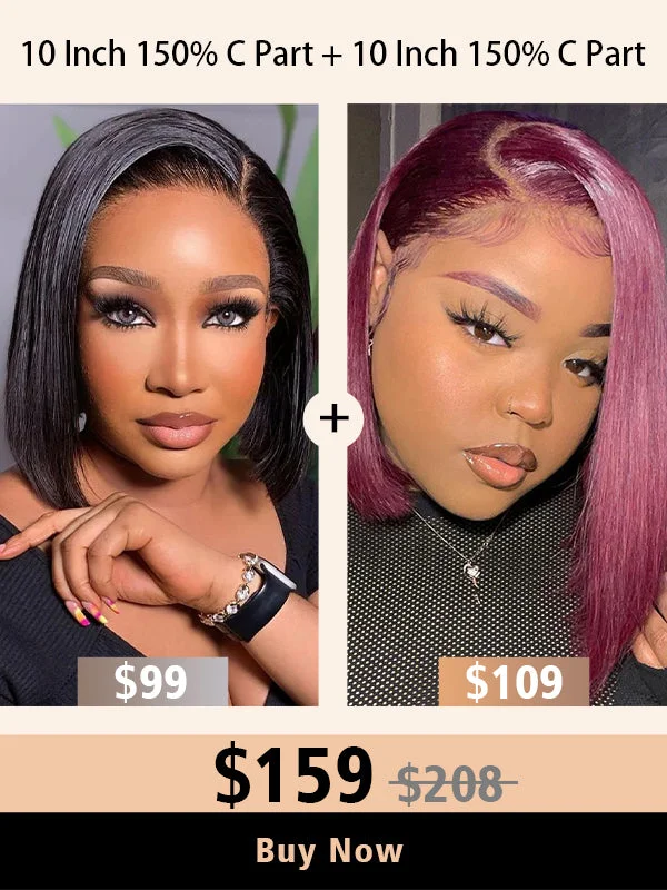 Bob Wigs for Instagram - Ready Looks 24hrs shipping 150% Natural Color And C Part Combo Deal Bob Lace Front Wig CF553 Bob Wigs for Instagram - Ready Looks 24hrs shipping 150% Natural Color And C Part Combo Deal Bob Lace Front Wig CF553