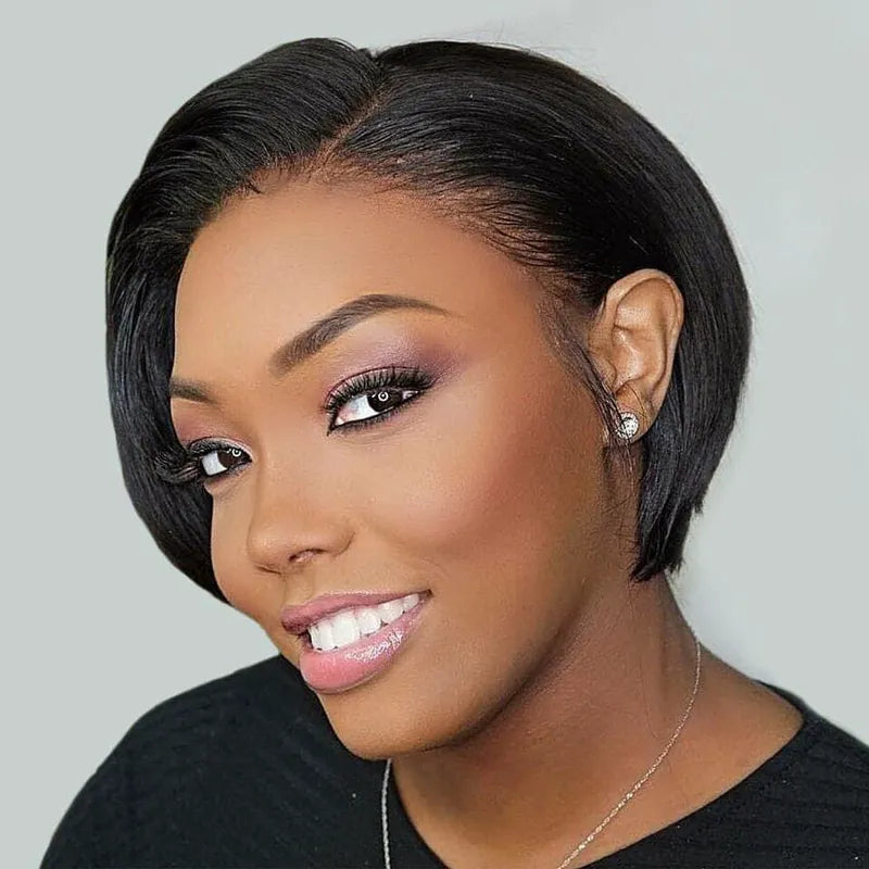 Bob Wigs for Running Pre-Styled Pixie Cut Short Bob Wig Affordable Glueless Human Hair Wig Bob Wigs for Running Pre-Styled Pixie Cut Short Bob Wig Affordable Glueless Human Hair Wig