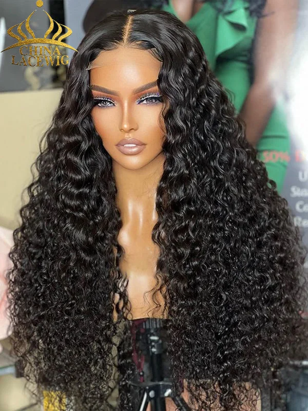 Bob Wigs in Black Colors Chinalacewig Flowy Bohemian Curly 5x5 HD Lace Glueless Middle Part Long Wig 100% Human Hair CL010 Bob Wigs in Black Colors Chinalacewig Flowy Bohemian Curly 5x5 HD Lace Glueless Middle Part Long Wig 100% Human Hair CL010