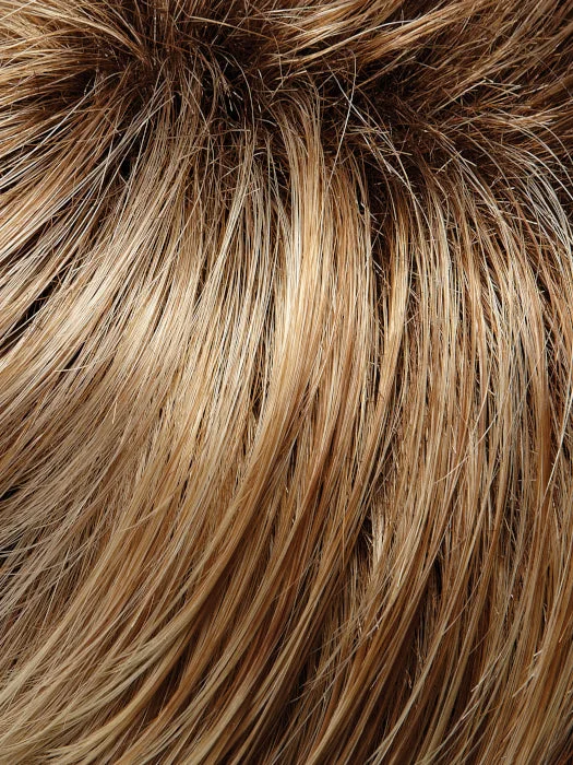 *27T613S8 | Shaded Sun | Med Red-Gold Blonde & Lt Gold Blond Blend w/ Tips. Shaded w/ Dk Gold Brown