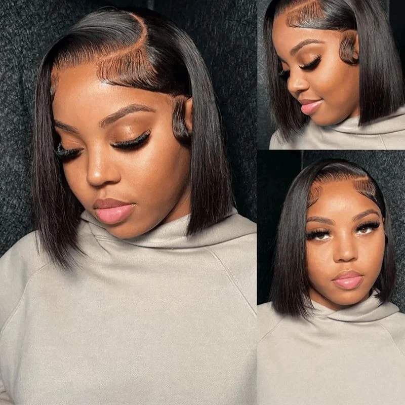 Bob Wigs for Instagram - Ready Looks Aligrace Hair 13x4 Frontal Lace Super Easy to Install Short Bob Wig Bob Wigs for Instagram - Ready Looks Aligrace Hair 13x4 Frontal Lace Super Easy to Install Short Bob Wig