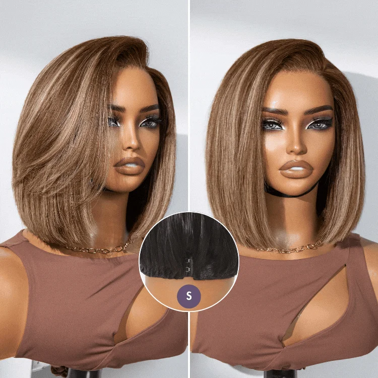 Bob Wigs for Cycling Luvme All-Day Comfort™ Wig Ash Blonde Highlight Blunt Cut Bob Glueless Minimalist HD Lace Wig Pre-Cut Lace Bob Wigs for Cycling Luvme All-Day Comfort™ Wig Ash Blonde Highlight Blunt Cut Bob Glueless Minimalist HD Lace Wig Pre-Cut Lace