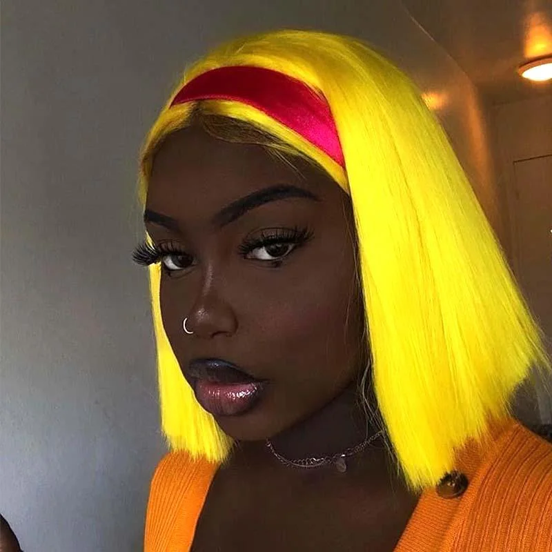 Bob Wigs for Modern and Contemporary Styles Yellow Bob Wig Human Hair Lace Wig Middle Part for sale Surprisehair Bob Wigs for Modern and Contemporary Styles Yellow Bob Wig Human Hair Lace Wig Middle Part for sale Surprisehair