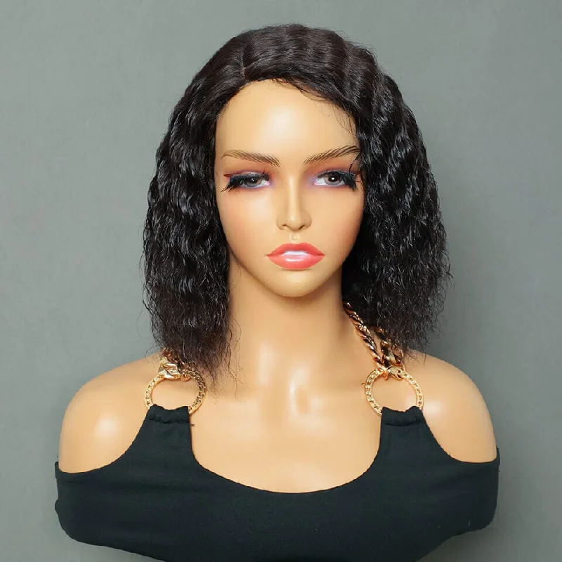 Bob Wigs for Horseback Riding Aligrace 4x1 Side Part Wigs 8inch Natural Color 100% Human Hair wig Bob Wigs for Horseback Riding Aligrace 4x1 Side Part Wigs 8inch Natural Color 100% Human Hair wig