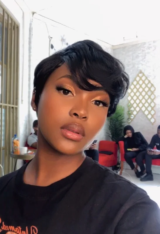 Bob Wigs with Clip - in Extensions (to Add Length)​ The Megan Pixie