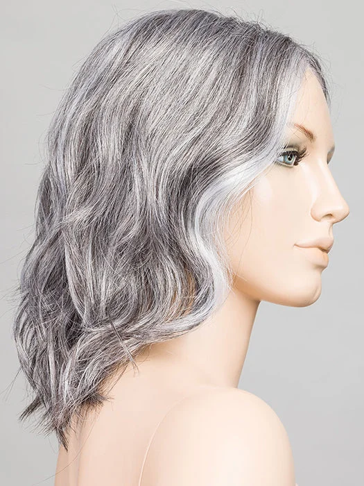 Dark Grey Lighted | 39.51.44 | Darkest Brown and Black/Dark Brown with Grey Blend Highlights throughout and Concentrated in the front