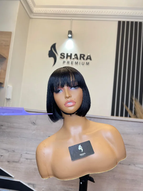 Bob Wigs with Lightweight Materials for All - Day Wear 11a 6” Asian fringe bob cut Bob Wigs with Lightweight Materials for All - Day Wear 11a 6” Asian fringe bob cut