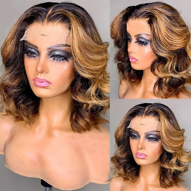 Bob Wigs for Cancer Patients (Chemotherapy Wigs) Alyssa | Highlight Blonde Preplucked Virgin Human Hair Wavy Bob Lace Wig Bob Wigs for Cancer Patients (Chemotherapy Wigs) Alyssa | Highlight Blonde Preplucked Virgin Human Hair Wavy Bob Lace Wig
