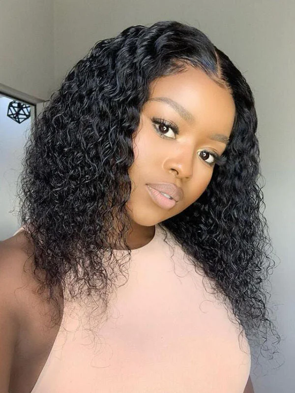 Bob Wigs with Heat - Resistant Fibers (for Styling) Preplucked Glueless Full HD Lace Bob Curly Wig In Density 150% CF397 Bob Wigs with Heat - Resistant Fibers (for Styling) Preplucked Glueless Full HD Lace Bob Curly Wig In Density 150% CF397