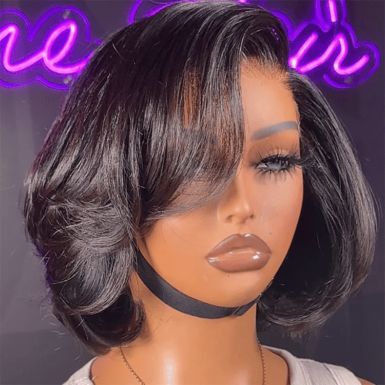Bob Wigs for Women over 50 PreMax Wigs - Chic & Natural Layered Bob Wig Ear-to-Ear Wide T Lace Glueless Human Hair Wig Pre-Cut Lace Bob Wigs for Women over 50 PreMax Wigs - Chic & Natural Layered Bob Wig Ear-to-Ear Wide T Lace Glueless Human Hair Wig Pre-Cut Lace