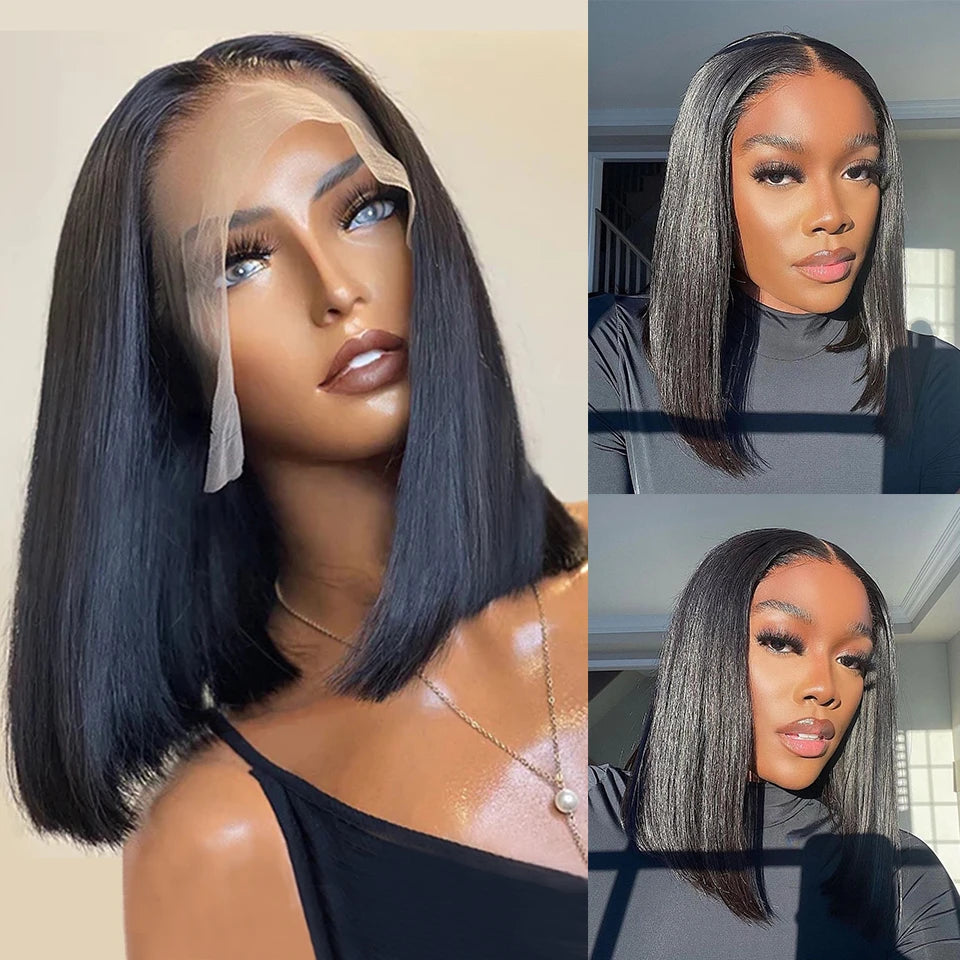 Bob Wigs for Women over 50 13x1 Lace T Part Short Bob Wig Brazilian Bone Straight Bob Wig T Part Lace Front Human Hair Wigs Bob Wigs for Women over 50 13x1 Lace T Part Short Bob Wig Brazilian Bone Straight Bob Wig T Part Lace Front Human Hair Wigs
