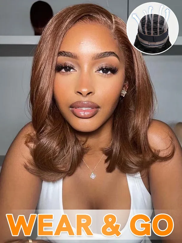 Bob Wigs for Family Gatherings Chinalacewig Wear Go Pre Cut HD Lace 5*5 Closure Wig Orange Bob Body Wave Quick & Easy Glueless Wig With Breathable Cap Air Wig CS019 Bob Wigs for Family Gatherings Chinalacewig Wear Go Pre Cut HD Lace 5*5 Closure Wig Orange Bob Body Wave Quick & Easy Glueless Wig With Breathable Cap Air Wig CS019