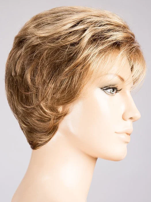 TOBACCO ROOTED | Medium Brown Blended with Light Auburn & Light Golden Blonde and Dark Strawberry Blonde Blend with Shaded Roots