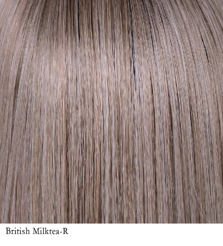 British Milktea-R | 10/60/103+8 | A medium to darker root color and the mixture of 8 different tones of browns and blondes. Mixing of warm & cool tones from root to tip and more subtle all-over hues.