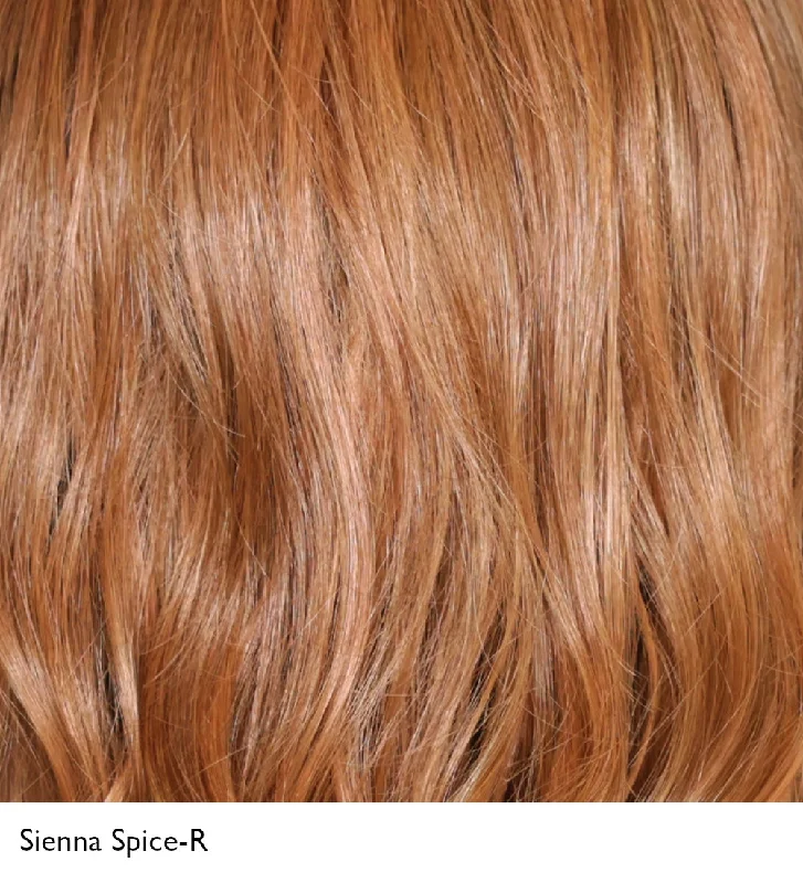 Pre-Order | Sienna Spice-R | 30+Orange | Rooted. True light Strawberry Blonde/Red with low light and highlights for variegated dimension