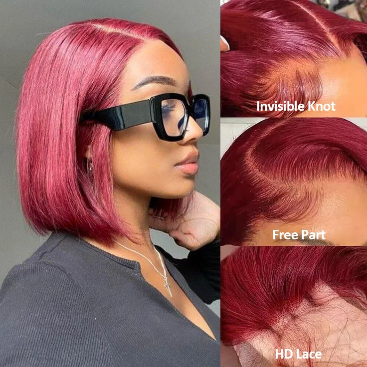 Bob Wigs for Winter Events South Africa Short Cut Lace Front Wigs Human Hair 99J Burgundy Straight Bob Wigs Human Hair Bob Wigs for Winter Events South Africa Short Cut Lace Front Wigs Human Hair 99J Burgundy Straight Bob Wigs Human Hair