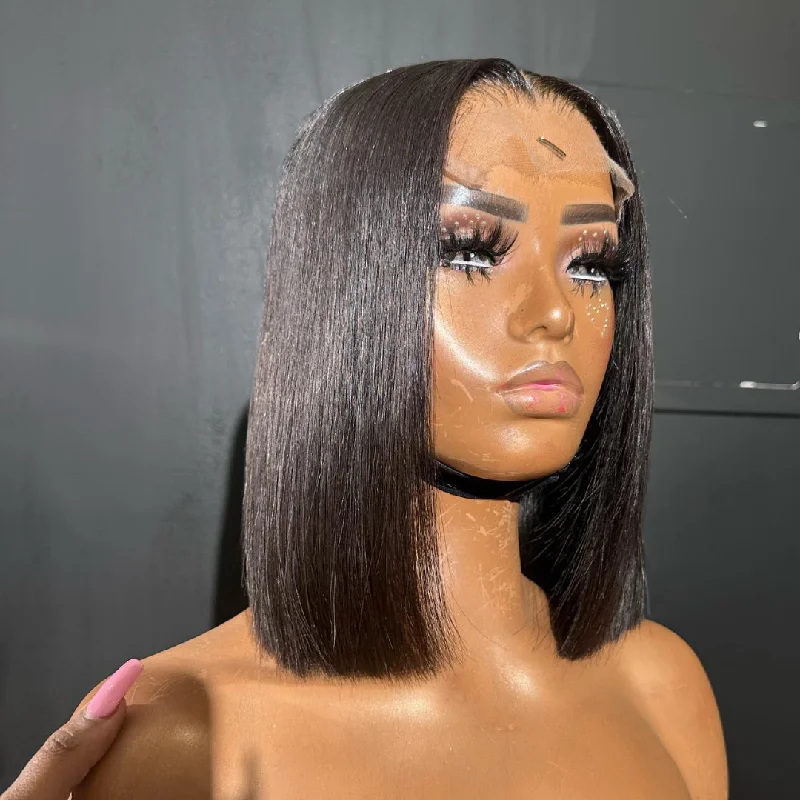 Bob Wigs with Baby Hairs for a Realistic Appearance Double Drawn Short Bob Wigs Straight Human Hair Wigs with Full Ends Bob Wigs with Baby Hairs for a Realistic Appearance Double Drawn Short Bob Wigs Straight Human Hair Wigs with Full Ends