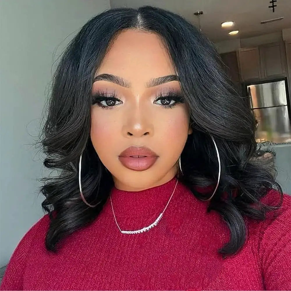 Bob Wigs for Dance Classes Face Framing Layers Cut Shoulder Length 4x4 Lace Frontal Bob Wig Salon Hairstyles Body Wave Human Hair Bob Wigs for Dance Classes Face Framing Layers Cut Shoulder Length 4x4 Lace Frontal Bob Wig Salon Hairstyles Body Wave Human Hair