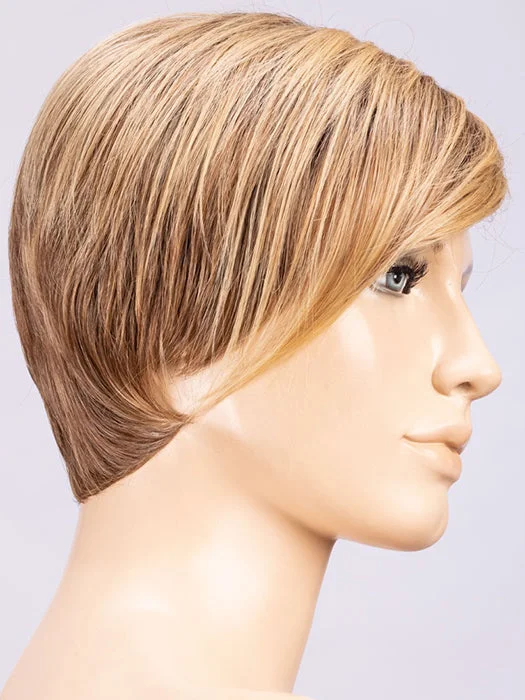LIGHT BERNSTEIN ROOTED | Light Auburn & Light Honey Blonde & Light Reddish Brown Blend & Dark Roots