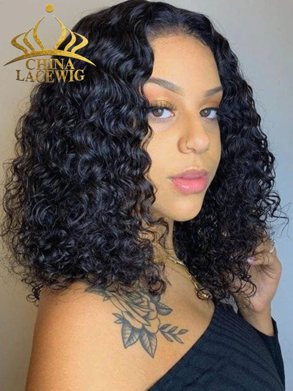 Synthetic Bob Wigs for Budget - Conscious Shoppers Chinalacewig Water Wave Invisible HD Lace Full Bottom 100% Human Hair Wig With Bleached Knots Synthetic Bob Wigs for Budget - Conscious Shoppers Chinalacewig Water Wave Invisible HD Lace Full Bottom 100% Human Hair Wig With Bleached Knots