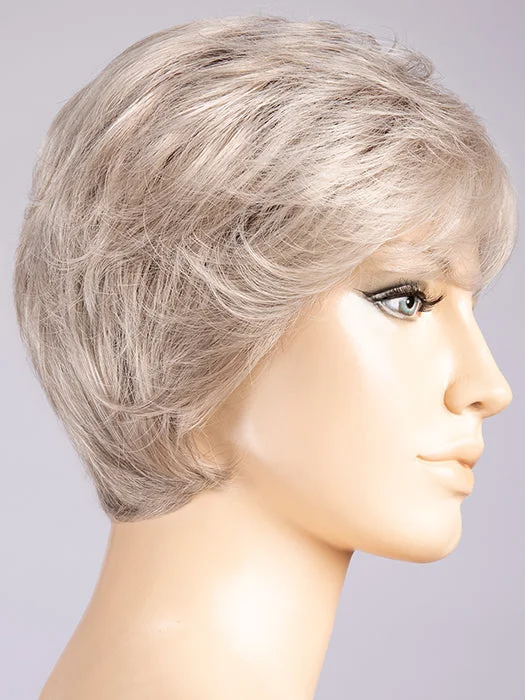 DARK SNOW ROOTED | Lightest Brown Blended with Grey and Pearl White with Shaded Roots