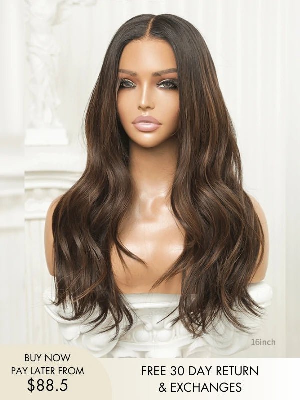 Georgia Face-framing Waves 180% Density Glueless Wig