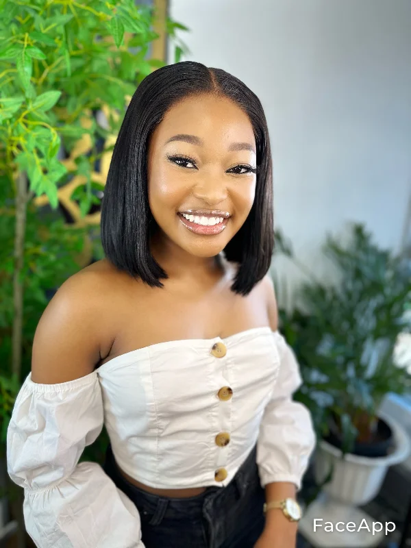 Bob Wigs in Blonde Colors 10 inch Wear And Go HD 5 X 5 Lace Frontal Double Drawn Wig Bob Wigs in Blonde Colors 10 inch Wear And Go HD 5 X 5 Lace Frontal Double Drawn Wig