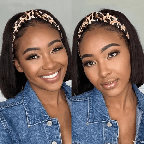 Curly Bob Wigs for a Voluminous Style Throw On & Go | Affordable Headband Bob Wig 100% Human Hair (Get 2 Free Trendy Headbands) Curly Bob Wigs for a Voluminous Style Throw On & Go | Affordable Headband Bob Wig 100% Human Hair (Get 2 Free Trendy Headbands)