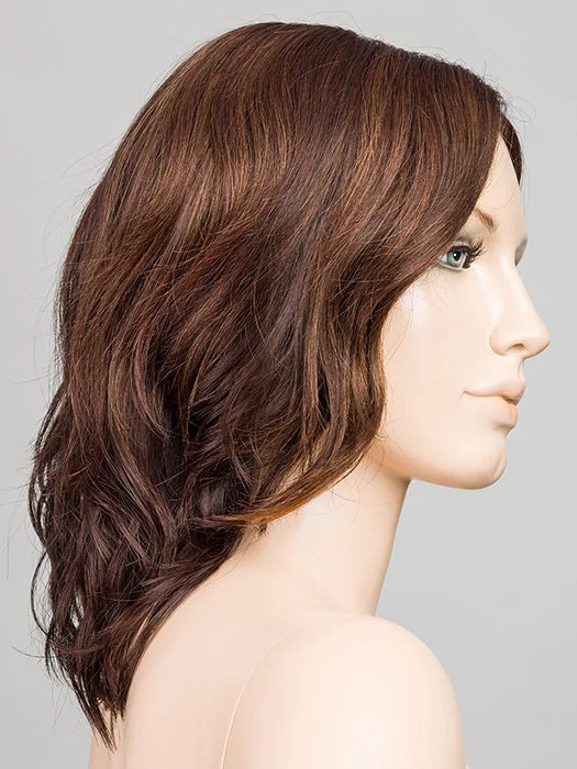 Dark Chocolate Lighted | 4.33.6 | Darkest Brown and Dark Auburn with Light Reddish Auburn Blend with Highlights Throughout and Concentrated in the Front