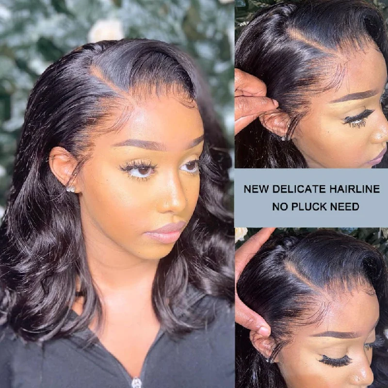 Bob Wigs for Triangle - Shaped Figures​ Boutique Skin Melt Lace + Delicate Hairline Frontal Bob Wigs Body Wave