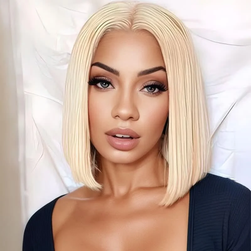 Bob Wigs for TikTok Stars​ 13x4 HD Lace Frontal Wig 613 Blonde Straight BOB