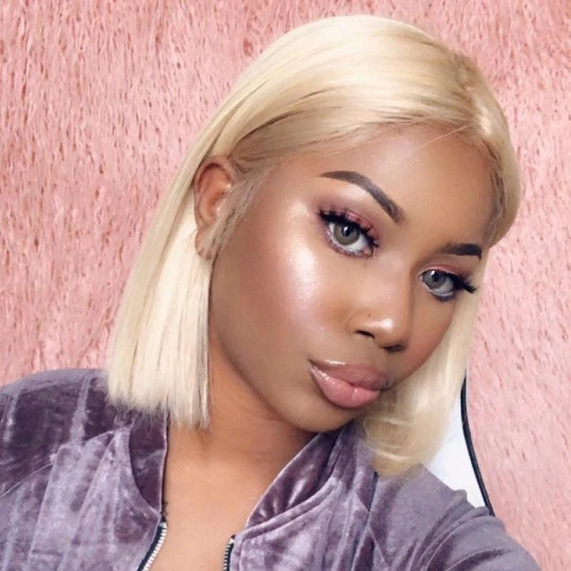 Bob Wigs for Horseback Riding Modern Show Malaysian Straight 613 Blonde Lace Front Bob Wig Real Human Hair For Sale Bob Wigs for Horseback Riding Modern Show Malaysian Straight 613 Blonde Lace Front Bob Wig Real Human Hair For Sale