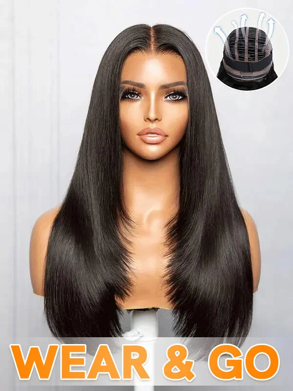Bob Wigs for Plus - Size Women Chinalacewig Wear Go Pre Cut HD Lace 5*5 Closure Layer Wig Quick & Easy Glueless Wig With Breathable Cap Air Wig CS010 Bob Wigs for Plus - Size Women Chinalacewig Wear Go Pre Cut HD Lace 5*5 Closure Layer Wig Quick & Easy Glueless Wig With Breathable Cap Air Wig CS010