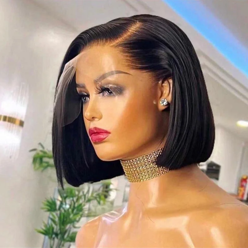 Bob Wigs in Gray Tones for Mature Styles 13*4 Transparent Lace Frontal Short Bob Straight Wig Bob Wigs in Gray Tones for Mature Styles 13*4 Transparent Lace Frontal Short Bob Straight Wig