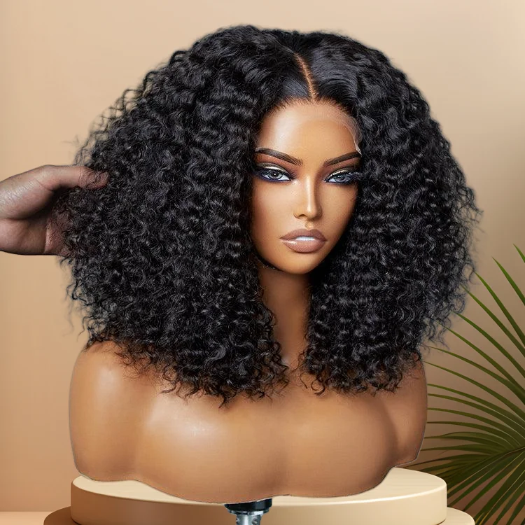 Bob Wigs with Baby Hairs for a Realistic Appearance 13x6 Curly Bob Wig 250% Preplucked Human Hair Lace Front Wigs Bob Wigs with Baby Hairs for a Realistic Appearance 13x6 Curly Bob Wig 250% Preplucked Human Hair Lace Front Wigs