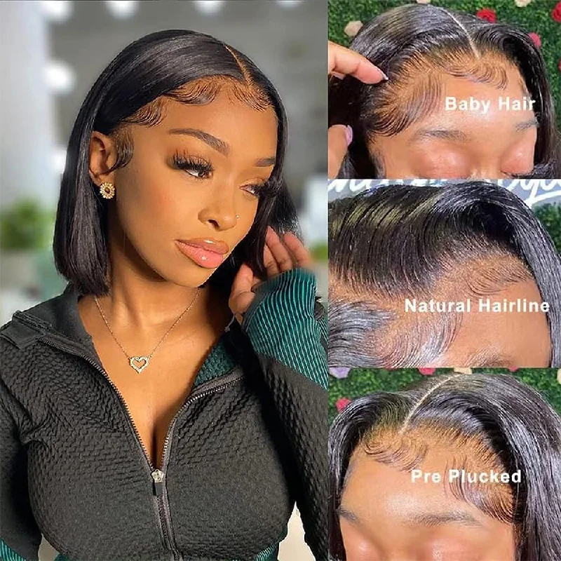 Bob Wigs for Retro Fashion Lovers Flash Sale -Yonova Hair 13x4 Full Lace Glueless Bob Wig Wear And Go Wig Straight Human Hair 10 Inch Bob Wigs for Retro Fashion Lovers Flash Sale -Yonova Hair 13x4 Full Lace Glueless Bob Wig Wear And Go Wig Straight Human Hair 10 Inch