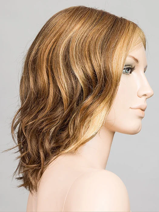 Nut Multi Lighted | 830.26.27 | Medium Brown blended with Light Auburn and Light Golden Blonde Highlights throughout and concentrated in the front