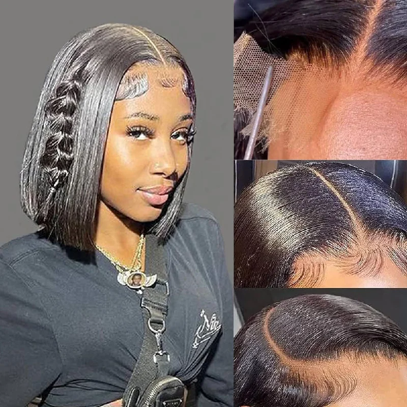 Bob Wigs for Caucasian Women Skin Melt Lace 6x6 | 7x7 Closure Human Hair Straight Bob Lace Wig Bob Wigs for Caucasian Women Skin Melt Lace 6x6 | 7x7 Closure Human Hair Straight Bob Lace Wig