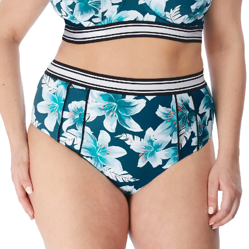 Elomi "Island Lily" High Leg Swim Brief