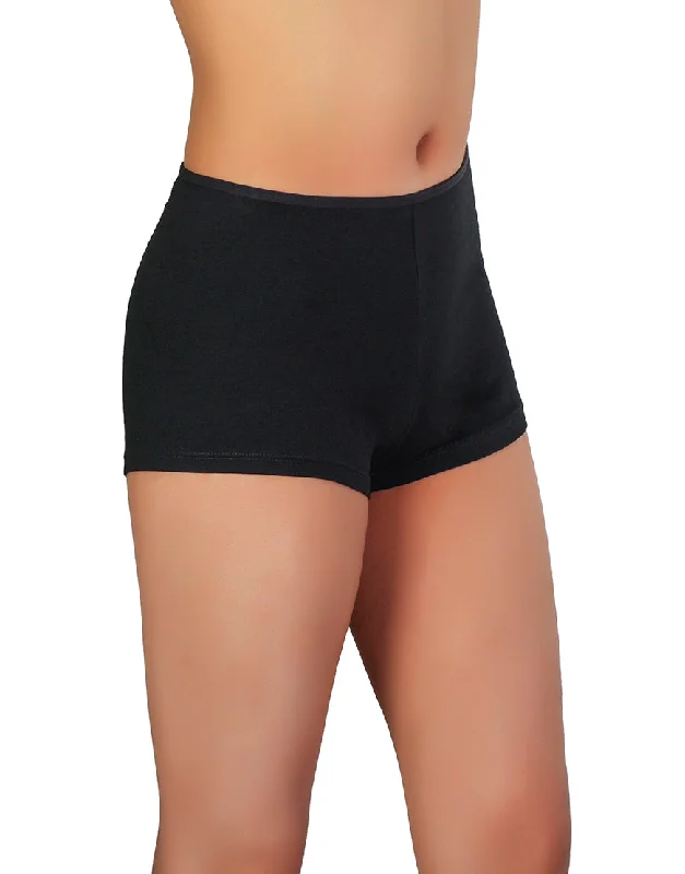 LOSHA SUPER SOFT COTTON  BOY SHORTS BRIEF-BLACK