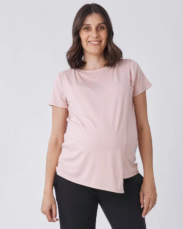 Monique Maternity Nursing Petal Top - Blush Pink