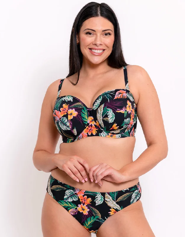 Curvy Kate Cuba Libre Bandeau Strapless Multiway Bikini Top Print Mix